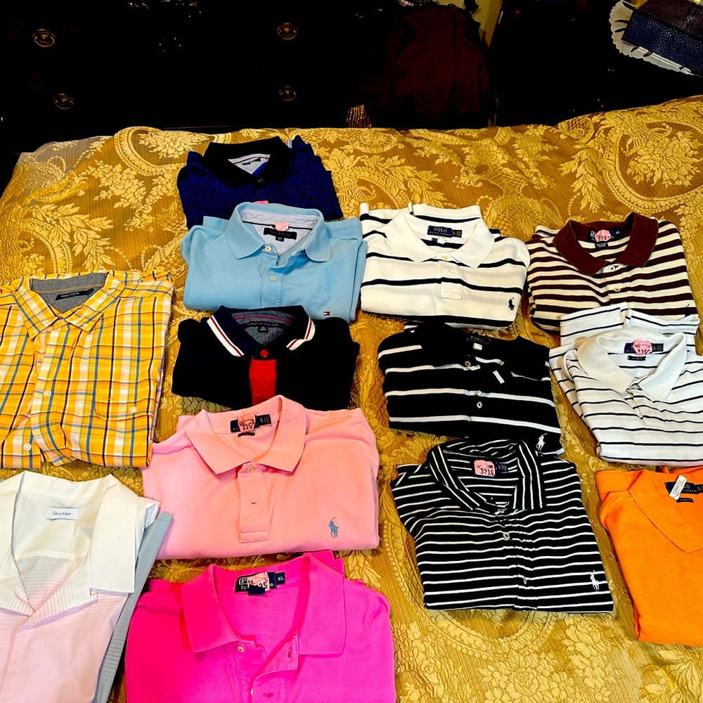 28, Men’s Xl Ralph Lauren, Tommy and Calvin Klein Shirts. $16.00 each